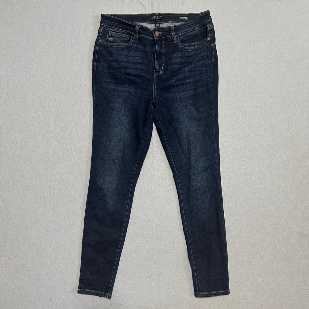 Judy Blue Skinny Fit Jeans Dark‎ Wash Denim Womens Size 13/31 Stretch Indigo
